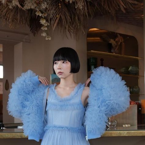 ✶ Sister Jane ✶ on Instagram: "@asagiinyo dazzles in shades of blue, showcasing our ethereal DREAM Lillie Tulle Midi Dress & Bomber Jacket ensemble. Layers of delicate tulle in this captivating blue transform her look into a breathtaking vision, guaranteed to make a statement at any occasion.🦋⁠ ⁠ ⁠ #SisterJane  #DelightfulThings⁠" Tulle Midi Dress, Blue Dream, Shades Of Blue, Shades, Bomber Jacket, Midi Dress, Blue, Clothes, Instagram