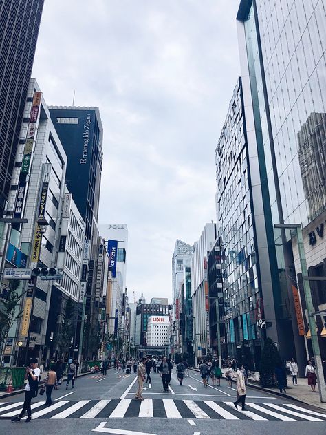 Downtown Ginza ⋆ Tokyo, Japan ⋆ May 13, 2018 Tokyo Downtown, Ginza Tokyo, Photos Of Places, Future Travel, May 13, Dream Board, Tokyo Japan, Trip Planning, New York Skyline