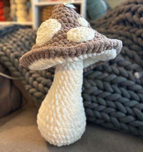 Big Mushroom Crochet Pattern, Giant Mushroom Crochet Pattern, Large Crochet Mushroom, Giant Crochet Mushroom, Crochet Mushroom Plush, Mushroom Crochet Pattern, Mushroom Crochet, Giant Mushroom, Crochet Plant Hanger