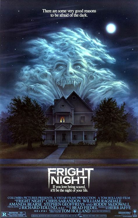 Fright Night 1985, William Ragsdale, Amanda Bearse, Iconic 80s Movies, 80s Movie Posters, Dead Girl, Vampire Movies, Horror Decor, رعب نفسي