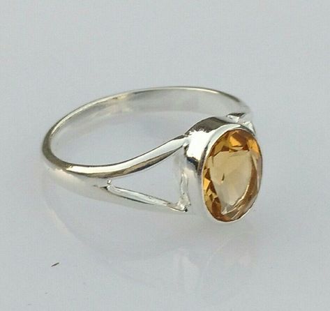 Solitaire Ring Designs, Yellow Citrine Ring, Birthstone Engagement Rings, Boho Hippie Style, Yellow Sapphire Rings, Gold Rings Simple, Gold Rings Fashion, Stylish Rings, Citrine Ring