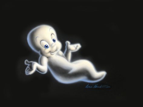 casper poster and marketing artwork (shrugging shoulders) Comic Art Casper Drawing, Sleep Hallow, Marketing Artwork, Casper Comic, Casper Painting, Vintage Casper Cartoon, Art Bingo, Casper Poster, Casper Ghost