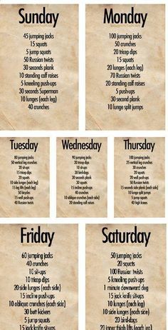 Good Exercises, Weekly Workout Plans, Daily Workout Plan, Daily Home Workout, Weekly Workout, Lose 50 Pounds, Daily Workout, Lose Belly, Lose Belly Fat