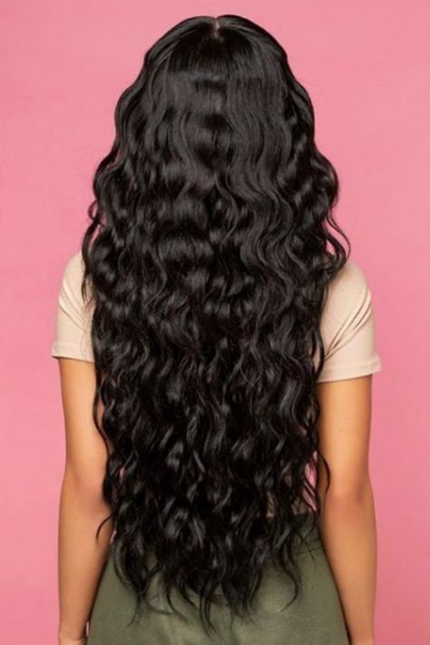 Long Hair Waves, Black Wavy Hair, Natural Wavy Hair, Black Curly Hair, Long Black Hair, Long Wavy Hair, Mermaid Hair, Long Curly Hair, Long Curly