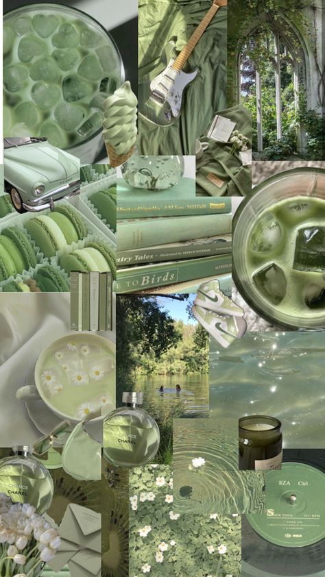 Green Light Academia, Green Aesthetic Tumblr, Sage Green Light, Color Collage, Aesthetic Colors, Light Academia, Green Wallpaper, Green Aesthetic, Green Light