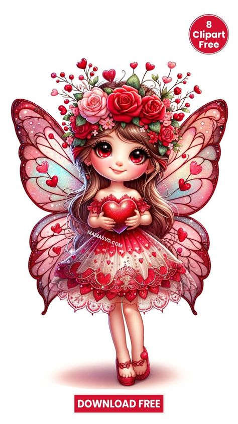 Fantasy Clipart, Valentines Clipart, Fairy Clipart, Fairy Wallpaper, Fairy Art Dolls, Fairy Pictures, Fairy Coloring Pages, Valentine Clipart, Cute Fairy