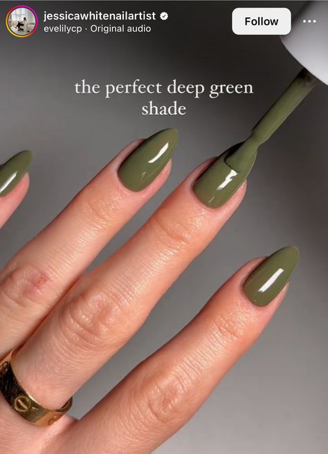 Aesthetic Olive Green, Olive Green Nails, Army Nails, Nail Polish Tutorial, Olive Nails, Gel Polish Nail Designs, Purple Nail Art, Green Nail Designs, Green Nail