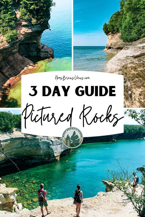 Want to experience incredible views in the state of Michigan? Look no futher, Pictured Rocks National Lakeshore is a breathtaking adventure! Discover the greatest hikes, attractions, breweries, and food stops! #PicturedRocks #PureMichigan #Tahquamenon #NationalParks #MichiganStateParks #Travel #Hiking #Camping #Backpacking #TravelGuide #BudgetGuide #OutdoorActivities #Explore #Adventure #MichiganParks #Midwest #MichiganBreweries #Marquette #ShortsBrewing #TahquamenonFalls #MichiganStateParks Backpacking Pictured Rocks, Pictures Rocks Michigan, Pictured Rocks Michigan Hiking, Grand Island Michigan, Picture Rocks Michigan Upper Peninsula, Michigan National Parks, Pictures Rocks National Lakeshore, Tahquamenon Falls Michigan, Picture Rocks Michigan