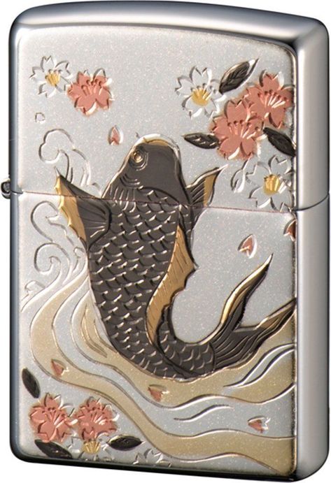 Zippo Japanese Carp Electroforming Cool Japan Limited Collection Oil Lighter New | eBay Cool Lighters Designs, Zippo Lighter Design, Custom Zippo Lighters, Zippo Lighter Aesthetic, Lighters Collection, Cool Zippos, Zippo Lighter Custom, Vintage Lighter, Lighter Collection