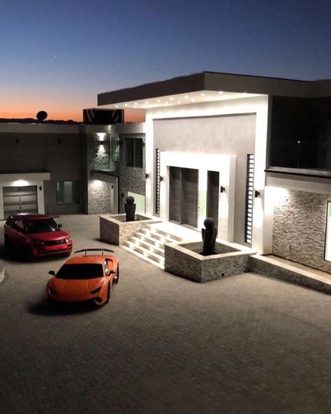 House And Car Goals Life, Big House Aesthetic Modern, Cars In Front Of House, Big House Aesthetic, Ace Family House, House With Car, Ace Family, Family House Plans, Dream House Rooms