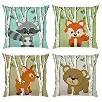 Check this out at Amazon Throw Pillow Cover Pattern, Kids Classroom Decor, Woodland Baby Quilt, Fox Pillow, Pillow Covers Pattern, Animal Throw Pillows, Animal Cushions, Childrens Bedroom, Washable Sofa