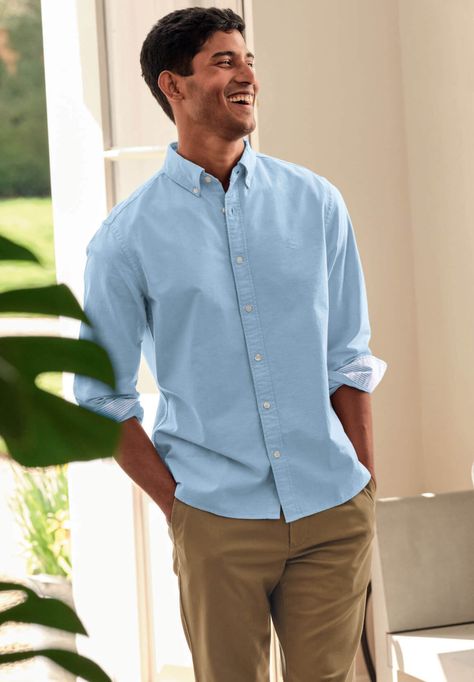 Formal Blue Shirts For Men, Sky Shirt Outfit Men, Sky Blue Shirts For Men, Mens Blue Button Down Shirt Outfit, Sky Blue Polo Shirt Outfit Men, Sky Blue Shirt Men, Formal Shirts For Men Color Combos, Sky Blue Shirt Outfit Men, Sky Blue Shirt Outfit