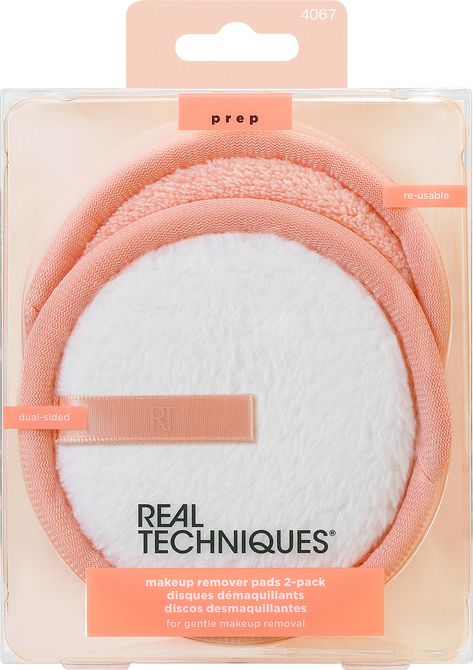 ''Be more sustainable with your beauty with the Real Techniques Reusable Makeup Remover Pads, a pair of face and eye makeup cleansing pads that work without the need for cleanser.'' - Caitlin, Escentual Beauty Team.   Why you'll love Real Techniques Reusable Makeup Remover Pads:  Dual-sided; the light grey removes liquids and creams, while the dark grey side removes oils and powder eye makeup. Works with water alone but can be used with makeup remover or cleanser. Soft, fluffy pads that gently cleanse and exfoliate. A more sustainable alternative to single-use wipes or cotton pads.    Why it's Escentual: If you're looking to move away from single-use options and be more eco-conscious with your skincare and makeup then you've found your new must-have. The RT Reusable Makeup Remover Pads are Reusable Makeup Remover Pads, Makeup Removers, Cleansing Pads, Makeup Remover Pads, Skincare And Makeup, Real Techniques, Eco Conscious, Cotton Pads, Makeup Remover