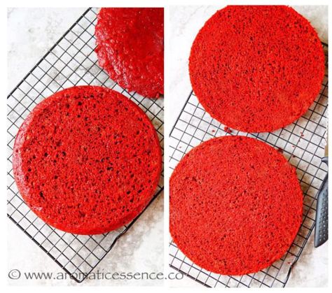 Eggless Red Velvet Cake With Cream Cheese Frosting - Aromatic Essence Red Velvet Cake Icing, Eggless Red Velvet Cake, Velvet Cake Recipes, Red Velvet Cake Recipe, Eggless Cake Recipe, Eggless Recipes, Eggless Baking, Cake With Cream Cheese Frosting, Red Cake