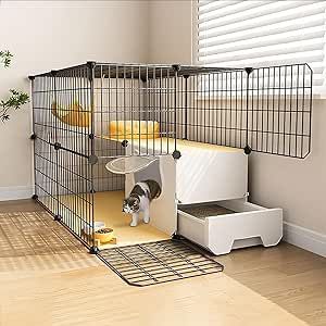 Kitten Cage, Cat Cages Indoor, Diy Cat Enclosure, Cat Playpen, Cat Enclosures, Animal Cage, Cat Cages, Small Animal Cage, Cat Enclosure