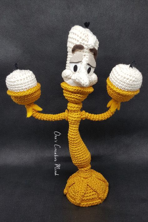 Check out my Lumiere crochet pattern with step-by-step instructions. Perfect for those of you that love Disney inspired amigurumi. The FREE video tutorial is available on my YouTube channel. The written pattern is Patreon only content so you will have to sign up to my Patreon to access it. With a midi tier subscription of £5 per month (that you can cancel at anytime) you will gain access to ALL of my Patreon patterns. Disney Character Crochet Patterns, Crochet Pixar Characters, Beauty And The Beast Crochet Pattern, Disney Characters Crochet, Tsum Tsum Crochet Pattern Free, Disney Crochet Projects, Disney Crochet Ideas, Crochet Disney Patterns, Free Disney Crochet Patterns