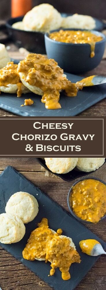 Biscuits And Gravy Breakfast Burrito, Gravy And Biscuits Recipe, Chorizo Gravy, Classic Biscuits, Gravy And Biscuits, Baked Biscuits, Chorizo Recipes, Brunch Casserole, Breakfast Hash