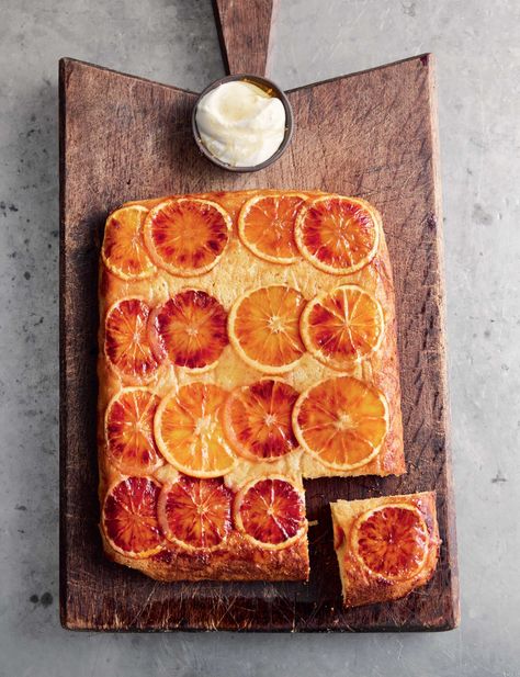 Jamie Oliver’s Honey Orange Traycake Traybake Cake, Citrus Desserts, Fruit Orange, Yotam Ottolenghi, Upside Down Cake, Orange Recipes, Latest Recipe, Inspired Recipes, Jamie Oliver