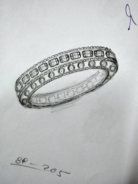 Bangles Drawing Sketch, Bangles Jewelry Designs Drawing, Bangles Illustration, Bangle Illustration, Draw Jewelry, Bracelet Drawing, Sketches Jewelry, Accessories Design Sketch, Gents Bracelet