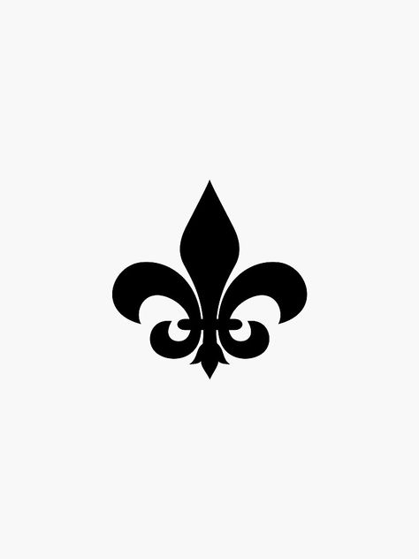 "Vintage Fleur de lis" Sticker by Shaney442 | Redbubble Fluer De Lis Art Vintage, Fluer De Lis Tattoo, Filigree Tattoo, Logos Vintage, Fluer De Lis, Cool Chest Tattoos, Black Girls With Tattoos, Tatuaje A Color, Flower Icons