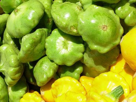 Pattypan Squash...my new favorite food! Sunburst Squash, Garden Squash, Pattypan Squash, Squash Varieties, Heirloom Vegetables, Food Forest, Small Meals, Organic Seeds, Summer Squash