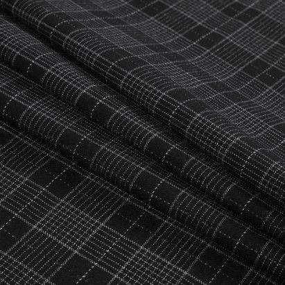 Armani Black and White Plaid Stretch Wool Twill Fabric Texture Pattern, Designers Home, Fall Fashions, Designer Suits For Men, Armani Black, Textile Texture, Mood Fabrics, Black And White Plaid, Trend Report