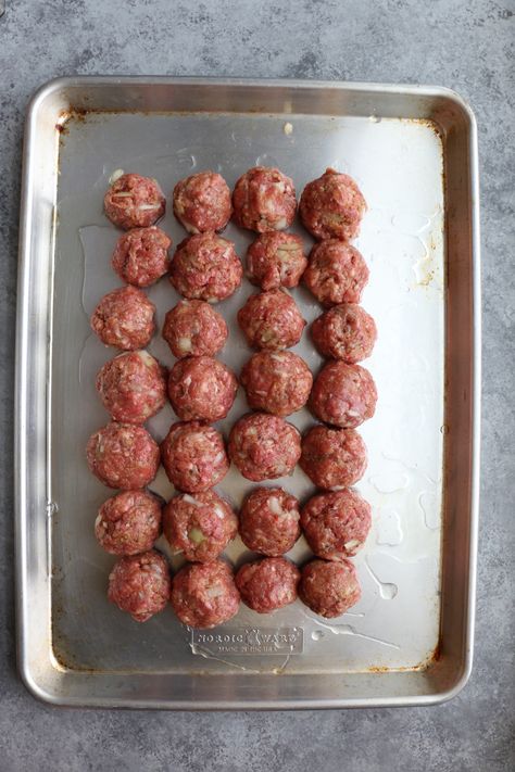 Sheet Pan Dinners Meatballs, Sheet Pan Meatballs And Veggies, Sheet Pan Burgers In Oven, Sheet Pan Mini Meatloaves, Sheet Pan Meatballs, Sheet Pan Lamb Meatballs With Veggies, Recipes Using Meatballs, Ground Beef And Italian Sausage, Slow Cooker Spaghetti