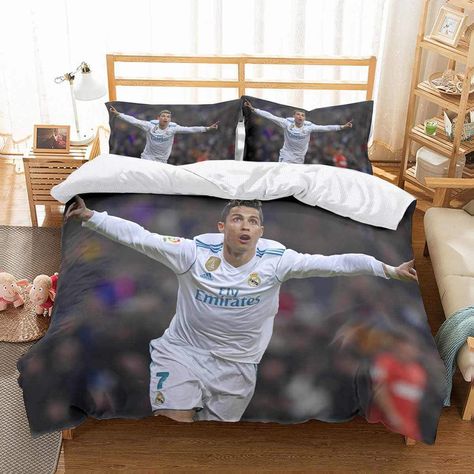 3D Customize Cristiano Ronaldo Bedding Set Duvet Cover Set Bedroom Set Bedlinen Customised Bed, Ronaldo Cristiano, Fc Chelsea, Set Bedroom, Quilt Comforter, كريستيانو رونالدو, Duvet Bedding Sets, Personalized Bedding, Custom Bedding