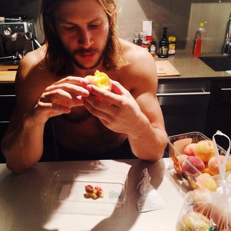 Greyston Holt, Bitten Tv Show, Instagram Man, Teen Wolf, Peaches, Actors, Instagram Post, Tv, Ethnic Recipes