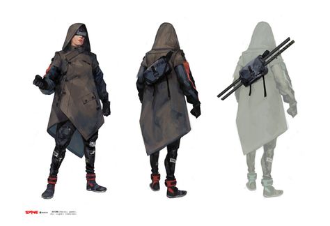 Coat Concept Art, Sci Fi Clothing Concept Art, Sci Fi Character Art, Sci Fi Clothing, Hunter Outfit, Historical Armor, Alien Concept Art, Cyberpunk Character, Concept Car Design