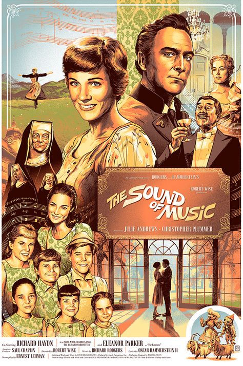 "Sound of Music" alt-art poster Sound Of Music Quotes, Georg Von Trapp, Sound Of Music Tour, Sound Of Music Movie, Simon And Garfunkel, Christopher Plummer, Do Re Mi, The Last Song, The Sound Of Music