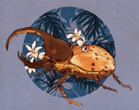 Beetle Drawing, Capricorn Sun, Hercules Beetle, Nature Food, Vegan Dog, Dog Groomer, Bug Art, Tropical Prints, Art Animals