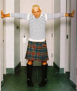 Gaultier in a kilt. Jean Paul Gaultier 90s, Gay Outfits, Master Mind, Gay Outfit, Gay Fashion, Men In Kilts, Night Sleep, Paul Gaultier, Komplette Outfits