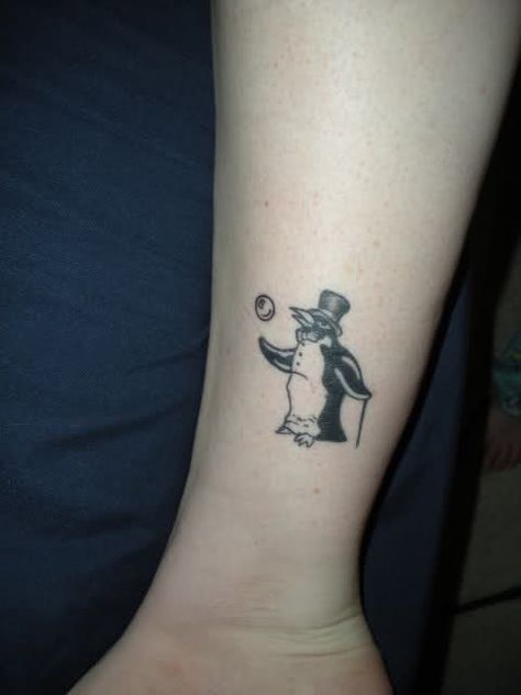 Fleetwood Mac Penguin tattoo Fleetwood Mac Penguin Tattoo, Fleetwood Mac Penguin, Stevie Nicks Inspired Tattoos, Fleetwood Mac Inspired Tattoo, Stevie Nicks Tattoo, Fleetwood Mac Tattoo, Mac Tattoo, Penguin Tattoos, Hannah Tattoo