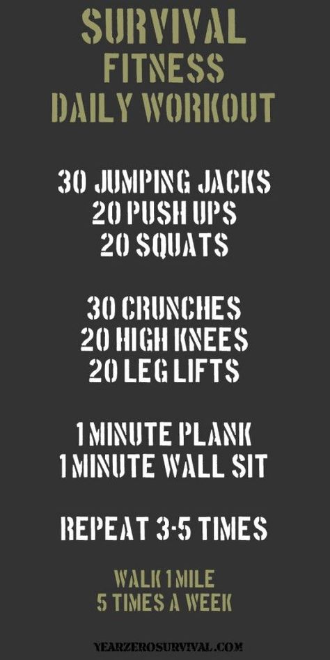 Survival Fitness – A Daily Workout Routine Pinterest Workout, Workout Fat Burning, Daily Workout Plan, Outdoor Workout, Fitness Home, Fitness Routines, Daily Exercise Routines, Trening Fitness, Workout Snacks