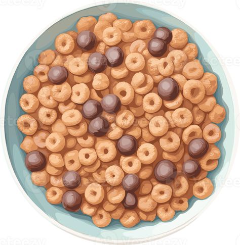 Delicious crunchy cereal with chocolate balls, isolated food clipart design element for children breakfast, quick breakfast, snack, health benefits, diet, nutrient, kids, gluten, advertisement, tasty Cereal Clipart, Children Breakfast, Breakfast Quick, Chocolate Balls, Food Clipart, Breakfast Snacks, Clipart Design, Breakfast For Kids, Quick Breakfast