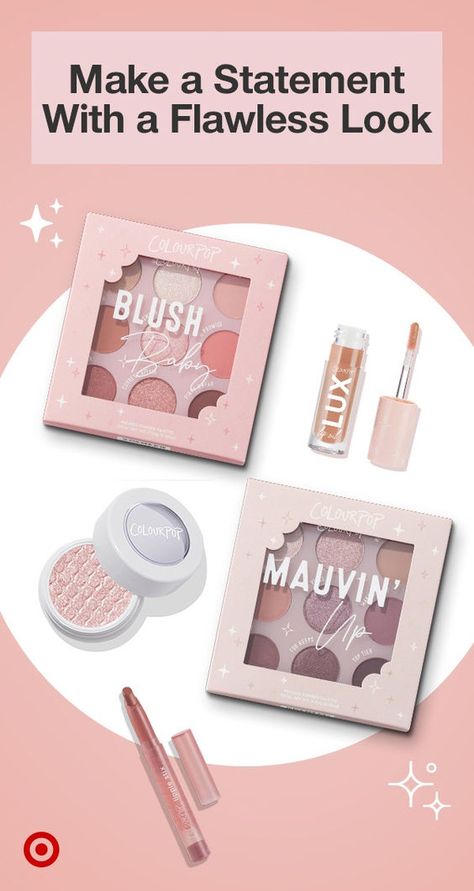 Create any look from natural to dramatic. Explore ColourPop eyeshadow palettes & sticks, lip colors, highlighters and more. Find them at Target. Soft Summer Makeup, Colourpop Blush, Colourpop Eyeshadow Palette, Nice Makeup, Colored Mascara, Colourpop Eyeshadow, Colourpop Makeup, Makeup To Buy, Eyeshadow Palettes