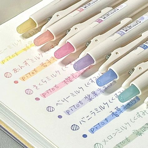 Japanese School Supplies, Pen Obsession, Pretty School Supplies, Stationery Obsession, Cute Stationary School Supplies, School Pens, Cute School Stationary, Writing School, Milk Color