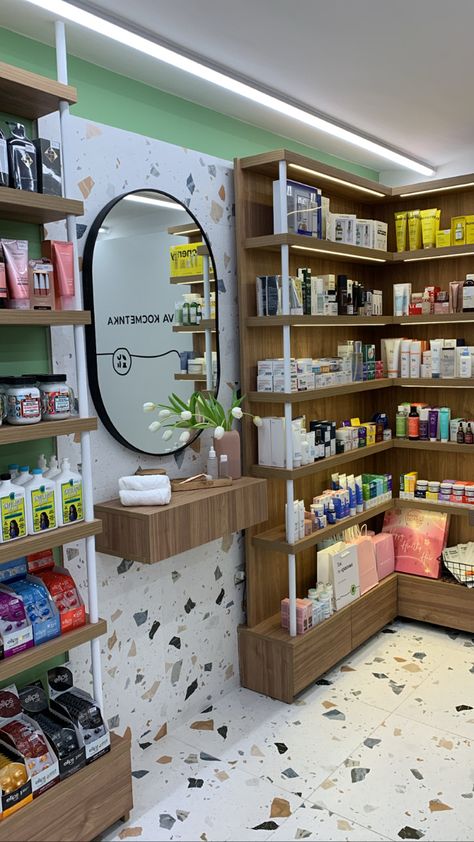 Cosmetic shop interior design Cosmetics Shop Design Ideas, Small Shop Interior Design Ideas, Skincare Store Design Shops, Cosmetic Store Design Ideas, Small Beauty Supply Store Design, Perfume Shop Design Ideas, Boutique Shop Interior Design, Skincare Store Interior, Small Perfume Shop Interior Design