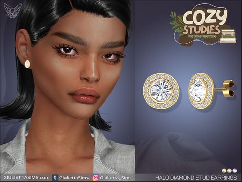 Sims 4 Diamond Earrings, Sims 4 Diamond, Earrings Sims 4 Cc, 4 Earrings, Sims 4 Studio, Pineapple Earrings, Cc Sims, Sims 4 Cc Finds, Cc Finds