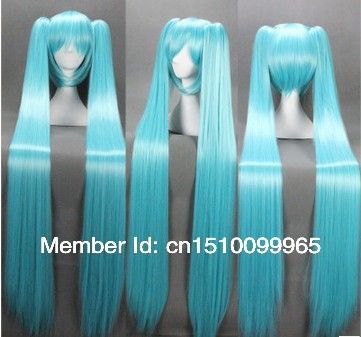 Vocaloid Hatsune Miku + 2 Ponytails Blue Cosplay Anime Long Wig 120cm-in Wigs from Beauty & Health on Aliexpress.com Hatsune Miku Wig, Miku Wig, Hatsune Miku Costume, Hatsune Miku Cosplay, Double Ponytail, Miku Cosplay, Anime Wigs, Clip In Ponytail, Long Wigs