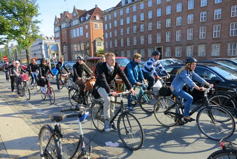 In a city where more than half the residents commute by bike, cycling is a way to feel like a local. But before joining the estimated 40,000 cyclists who cross Queen Louise’s Bridge each day, review a few rules of the road. (And find out where you should stay and eat while you’re there, too.) Bike Copenhagen, Sweden Trip, Drinking Chocolate, Canva Font, Denmark Travel, Urban Cycling, The Residents, Shipping Container House, Cargo Bike