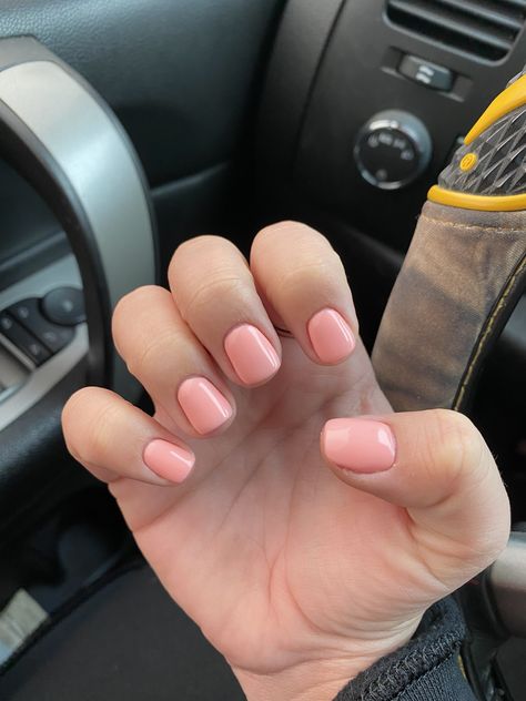 Basic Mani Pedi, Peachy Color Nails, Peachy Summer Nails, Peach Gel Nails Short, Peachy Nail Color, Pale Coral Nails, Pale Peach Nails, Peach Colour Nails, Summer Nail Colors For Pale Skin