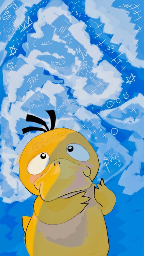 Psyduck Wallpaper, Draw Pokemon, Drawing Aesthetic, Pokemon Drawings, New Wallpaper, Tim Burton, Graffiti Art, Cartoon Wallpaper, All Art