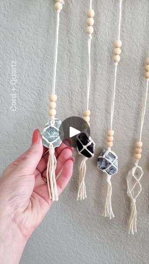 5.9K views · 441 reactions | Nothing better than macrame wrapped crystals ❤️🔮
♡Comment "order" and I'll message you how to start your custom crystal wrapped wall hanging order. Custom sizes and crystals available. | Rachel Anderson | whitneyxbobby · Original audio Wrapped Crystals, Custom Sizing, Macrame, To Start, Wall Hanging, Audio, Crystals, Wall, Macramé