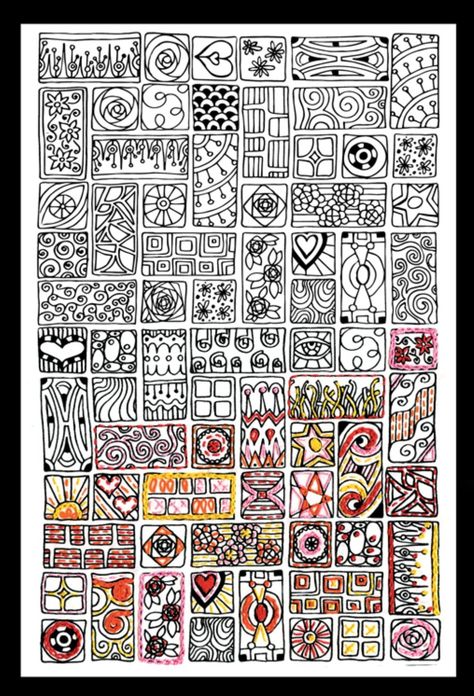 Textiles Inspiration, Stamped Embroidery Kit, Zen Doodle Art, Creative Textiles, Group Ideas, Tangle Art, Collaborative Art, Doodle Art Designs, Zen Doodle