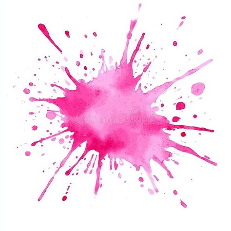 A dark pink watercolor splash was painted with a watercolor brush stroke by hand and was isolated on transparent png. stock image Pink Watercolor Splash, Watercolor Splatter, Space Text, Watercolor Brush, Watercolor Splash, Paint Splash, Watercolor Brushes, Free Graphics, Pink Watercolor