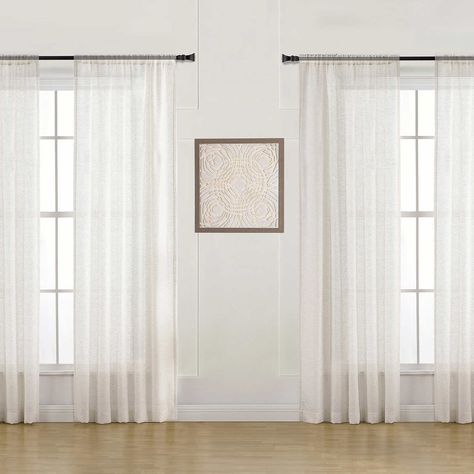 Sheer Curtains Bedroom, Sheers Curtains Living Room, B Smith, Pocket Window, Sheer Linen Curtains, Sheer Curtain Panels, King Bedroom Sets, Playroom Furniture, King Bedroom