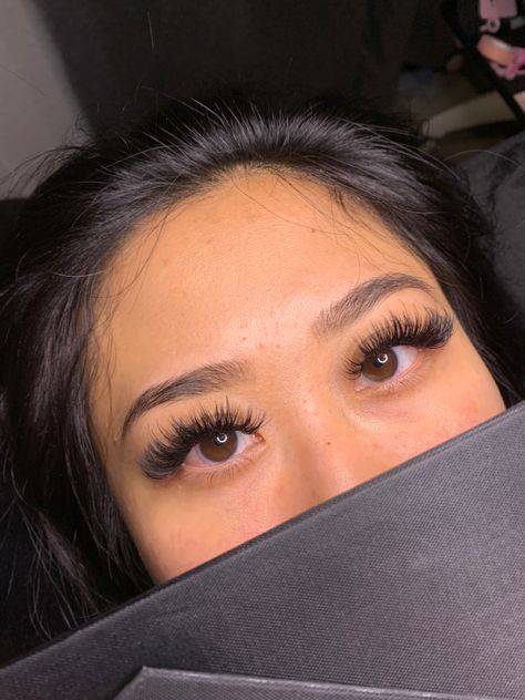 Doll Eye Hybrid Lash Extensions, 20mm Lash Extensions, Hybrid Lash Extensions, Eyelash Styles, Gang Girl, Types Of Eyelash Extensions, 3d Eyelash Extensions, Hybrid Lashes, Natural Fake Eyelashes