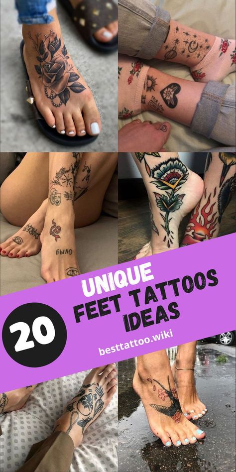 Embark on a journey of self-expression with our collection of feet tattoos, featuring 20 inspiring ideas for 2024. Designed for both men and women, our tattoos range from small and minimalist to bold and expressive. Whether you're drawn to floral motifs, mythical creatures, or celestial symbols, each tattoo tells a unique story. Explore our collection today and find the perfect feet tattoo to showcase your individuality and style. Foot Tattoo Ideas For Woman, Ankle Tattoo Ideas Female, Foot Tattoos For Women Black Woman, Foot Tatoos Woman, Cute Foot Tattoos For Women, Foot Cover Up Tattoos For Women, Feet Tattoos For Women Beautiful, Foot Tattoo Cover Up Ideas, Top Of Foot Tattoo